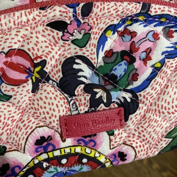 Vera Bradley Handbags - Vera Bradley Iconic Stitched Flower Cosmetic Bag Pink